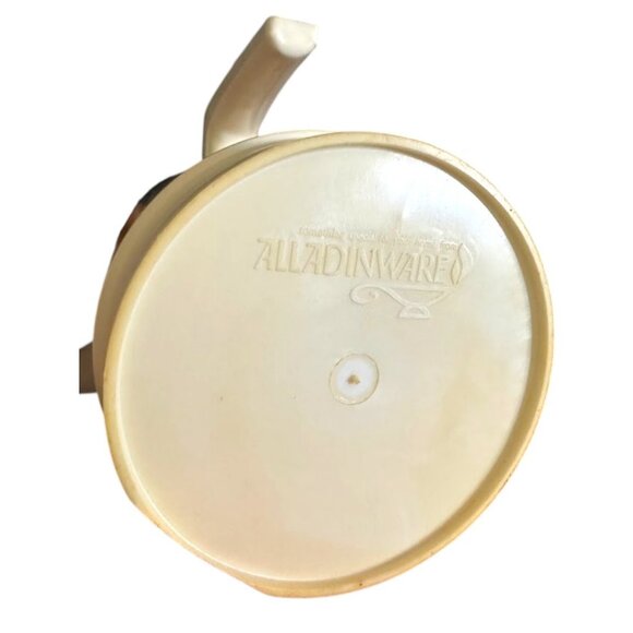 Vintage MCM Aladdinware Yellow Floral Plastic Pitcher - Picture 2 of 2